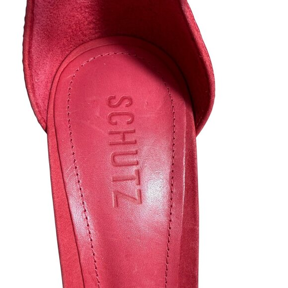 Schutz LINSEY Red Jewel Strap Heels – Size 9.5B - Picture 5 of 14